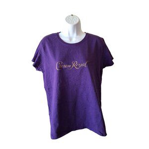 Crown Royal Graphic T-Shirt Large Purple Short Sleeve Streetware Grunge